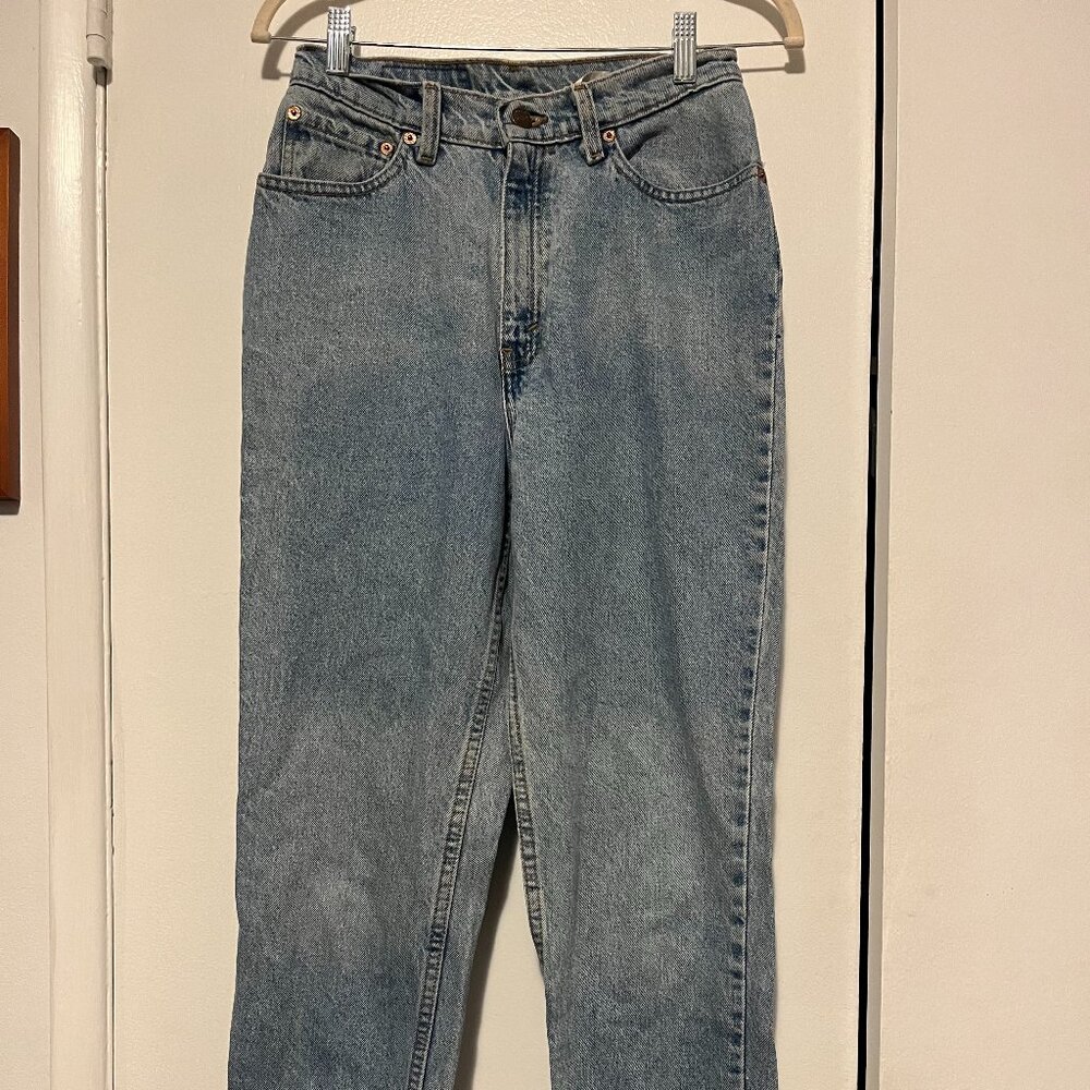 Vintage 90s Levi 512 jeans, light wash, tapered leg -- size 9S